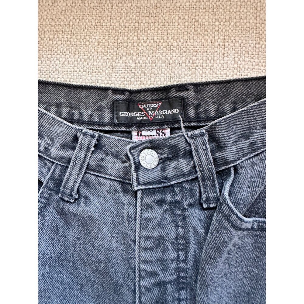 Vintage‎ Guess By Georges Marciano High-Waisted Black Denim Jeans Size 30 - Picture 7 of 7